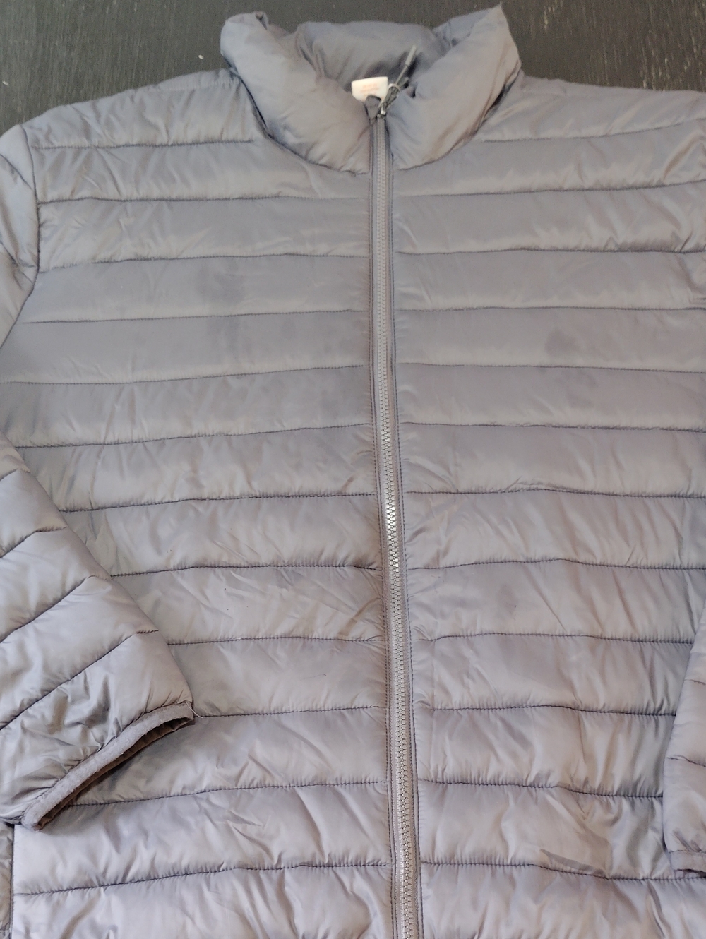 Light Gray Quilted Packable Puffer Jacket - Women